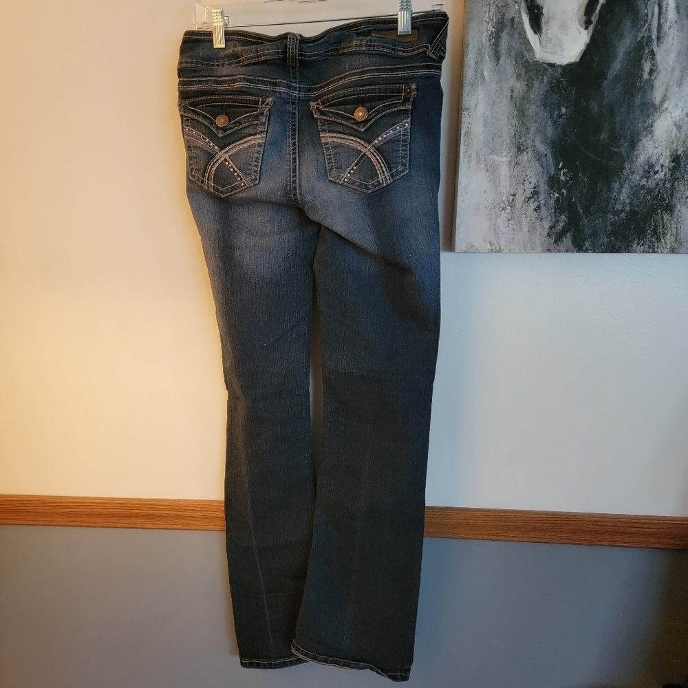 Wallflower Demin Distressed Jeans, Size Junior 5 - Picture 2 of 5